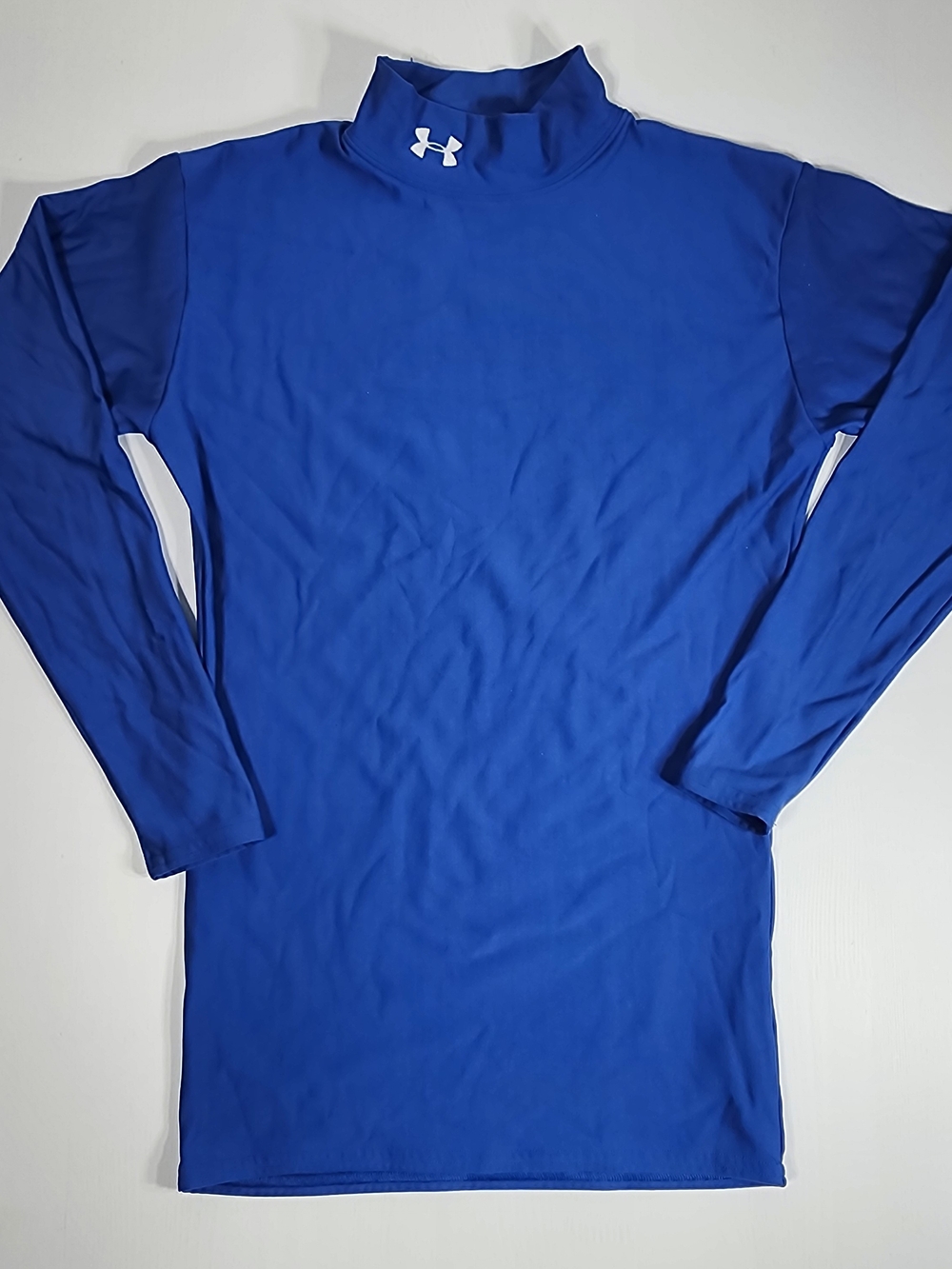 Under Armour Men's Blue Compression Long Sleeve Mock Neck Shirt